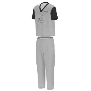 female doctor scrubs gray 2