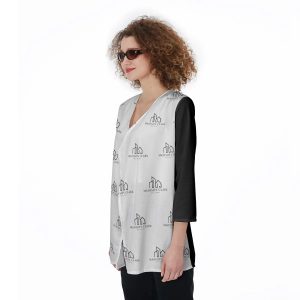 womens open front blouse 3