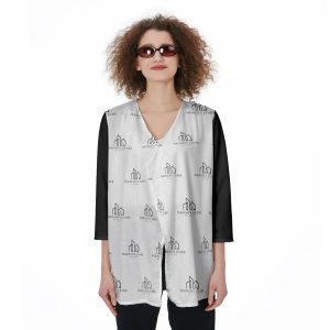 womens open front blouse